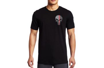 Image of Thin Blue Line Men's T-shirt - Skull Thin Red Line - TRL-SKULL-XXXXL