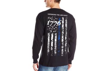 Image of Thin Blue Line Mens Longsleeve T-shirt -1776 - 1776-TBL-LS-LARGE
