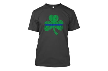 Image of Thin Blue Line St. Patric's Shamrock T-Shirt - Mens, Extra Large, Black, TBL-SP-XL