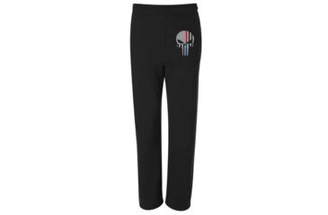 Image of Thin Blue Line Sweatpants - Dual Line, Skull, Black - SKULL-DUAL-SPANTS-BLK-2XL