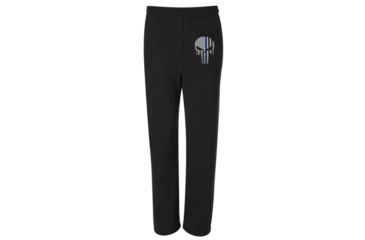 Image of Thin Blue Line Sweatpants - , Skull, Black - SKULL-TBL-SPANTS-BLK-XXL