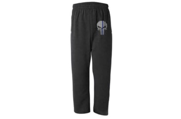 Image of Thin Blue Line Sweatpants - , Skull, Charcoal - SKULL-TBL-SPANTS-CHARC-XXL
