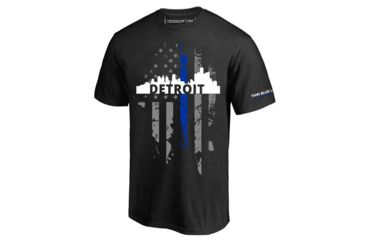 Image of Thin Blue Line T-shirt - Detroit Large, - DETROIT-LRG-TBL-SHIRT-BLK-2XL