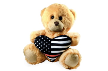 Image of Thin Blue Line Teddy Bear - Thin Red Line Heart - TRL-TED-BEAR