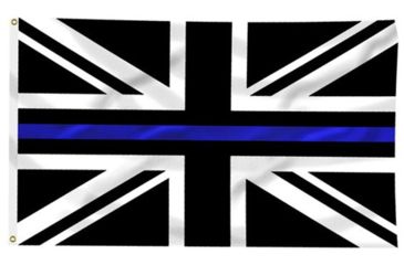 Image of Thin Blue Line Uk Flag, 3 X 5 Ft, Thin Blue Line - BLUE-UK-3X5