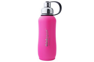Image of Thinksport Insulated Sports Bottle, 25oz, Hot Pink, Hot Pink, Stainless Steel, 30 Day Manufacturer Warranty, TNK-07291