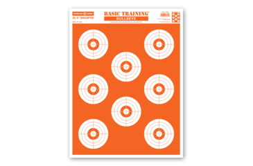 Image of Thompson Target Basic Training Bullseye 19x25in Economy Paper Shooting Targets, 20 Pack, Orange, Extra Large, 1602-20