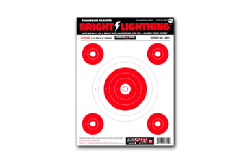 Image of Thompson Target Bright Lightning 9x12in Paper Shooting Targets, 50 Pack, Red, Small, 6821-50