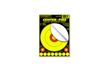 Image of Thompson Target Center-Fire 6.5x9in Adhesive Peel &amp; Stick Targets, 30 Pack, Yellow, XS, 5564-30
