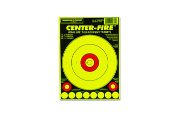 Image of Thompson Target Center-Fire 6.5x9in Adhesive Peel &amp; Stick Targets, 30 Pack, Yellow, XS, 5564-30