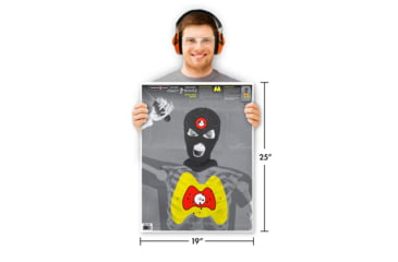 Image of Thompson Target Crazy-Bones Knife Paper Shooting Targets 19x25in, 20 Pack, Yellow, Extra Large, 0656-20