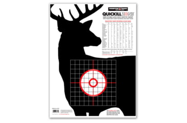 Image of Thompson Target Deer Silhouette Quick Kill Zone 19x25in Targets, 20 Pack, Black, Extra Large, 8700-20