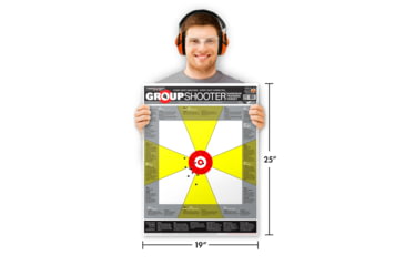 Image of Thompson Target Group Shooter Handgun - Paper Diagnostic Shooting Targets - 19x25in, 20 Pack, Yellow, Extra Large, 9200-20