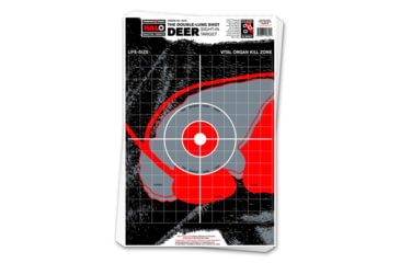 Image of Thompson Target HALO Life-Size Deer Vitals Reactive Splatter Targets 12.5x19, 10 Pack, Black/Red, Large, 4649-10