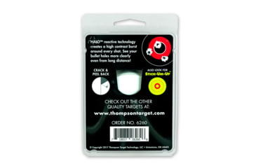 Image of Thompson Target HALO Stick-Um-Up 3in Adhesive Reactive Targets In Re-Close Container, 100 Pack, Black/Red, Extra Small, 6260-100