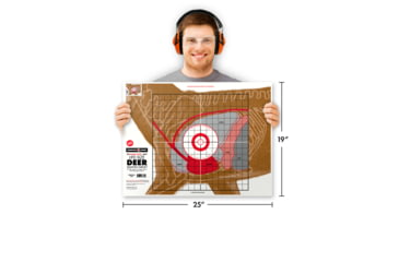 Image of Thompson Target Life-Size Deer Sight-In 19x25 Hunting Targets, 20 Pack, Brown, Extra Large, 8825-20