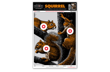 Image of Thompson Target Life-Size Squirrel 12.5x19 Paper Hunting Targets, 30 Pack, Brown, Large, 2004-30