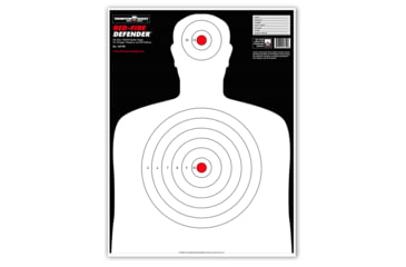 Image of Thompson Target Red-Fire Life Size Silhouette Paper Shooting Targets 19x25, 20 Pack, Red, Extra Large, 0759-20