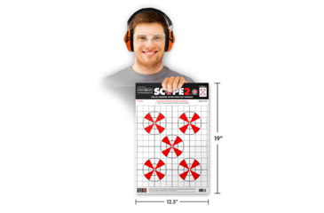 Image of Thompson Target Scope 2 Sight-In 12.5x19 Paper Shooting Targets, 30 Pack, Red, Large, 2333-30