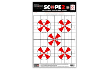 Image of Thompson Target Scope 2 Sight-In 12.5x19 Paper Shooting Targets, 30 Pack, Red, Large, 2333-30