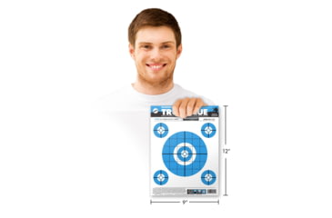 Image of Thompson Target True Blue 9x12 Paper Shooting Targets, 50 Pack, Blue, Small, 2121-50