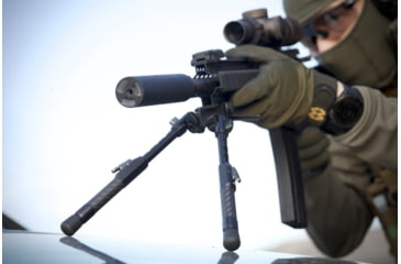 Image of Tier One Atac Bipod - Carbon QD Picatinny Tilt Only 9in, Grey, T1ATACC-LTPIC