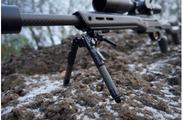 Image of Tier One Atac Bipod - Carbon QD Picatinny Tilt Only 9in, Grey, T1ATACC-LTPIC