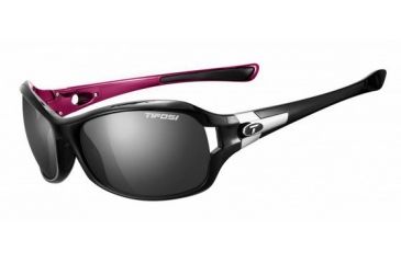 Image of Tifosi Optics Dea SL Sunglasses, Smoke Polarized Lenses, Black/Pink Frame 0090503251