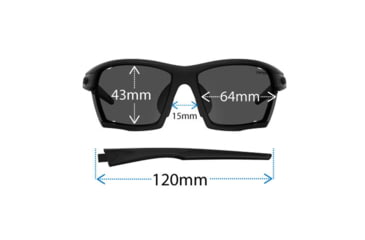 Image of Tifosi Optics Kilo Sunglasses, Crystal Smoke Frame, Clarion Yellow/AC Red/Clear Interchangeable Lens, Medium/Large, 1700102827