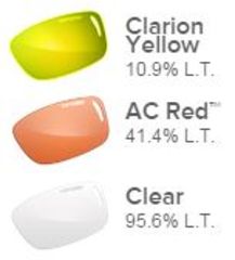 Image of Tifosi Optics Lore Sunglasses - Gloss Black Frame w/Clarion Yellow,AC Red and Clear Lens 1090100227