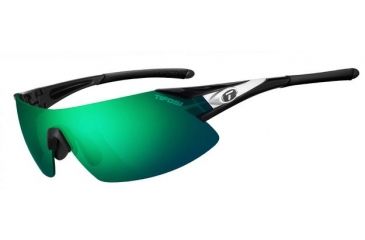Image of Tifosi Optics Podium XC Sunglasses - Black/White Frame w/Clarion Green,AC Red and Clear Lens 1070106428