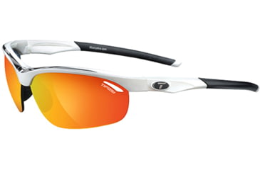 Image of Tifosi Optics Veloce w/ AC Red, Clear, Smoke/Red Glare Guard Lenses, White/Black Frame 1040104803