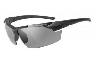 Image of Tifosi Optics Z87.1 Jet FC Tactical Safety Sunglasses, Smoke/HC Red/Clear Lenses, Matte Black Tact Frame 1141100101