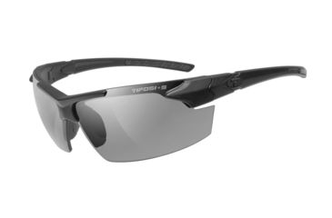 Image of Tifosi Optics Z87.1 Jet FC Tactical Safety Sunglasses, Smoke Lenses, Matte Black Tact Frame 1141000170