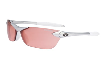 Image of Tifosi Seek Sunglasses - Matte Silver Frame, High Speed Red Fototec Lenses 0180300530