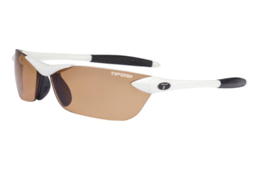Image of Tifosi Seek Sunglasses - Matte White Frame, Brown Polarized Fototec Lenses 0180601260