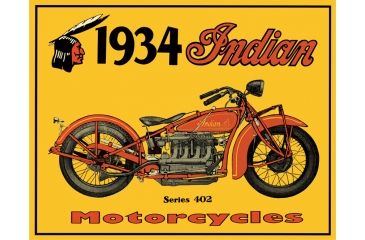 Image of Tin Signs 1934 Indian Motorcycle Tin Sign TSN0037