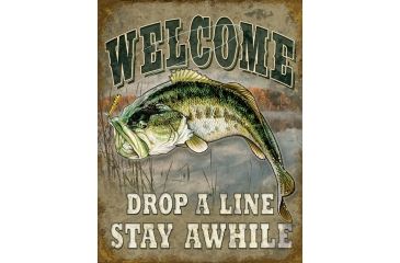 Image of Tin Signs Welcom Bass Fishing Tin Sign TSN1669