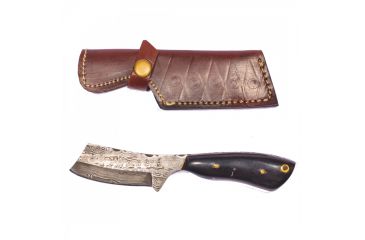 Image of Titan 15N20/1095 Damascus Steel Hatchet, TD-022, Bull Horn Handle, 3.2in. Blade TDK-22