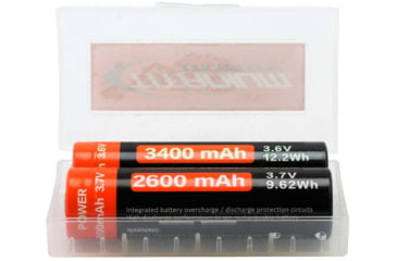 Image of Titanium Innovations Battery Case, 2 x 18650/ 4 x CR123A Battery Capacity, Clear, TITANIUM-CASE-18650-CR123A