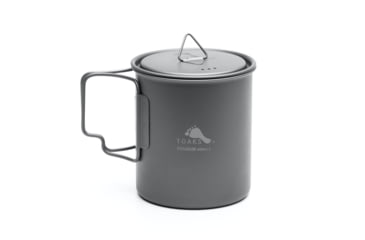 Image of TOAKS Ultralight Version Light Titanium Cup with Lid, 450ml, Grey, CUP-450-L-C