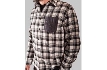 Image of TOBE Outerwear Boulder Shirt - Mens, White/Black, S, 310822-501-003
