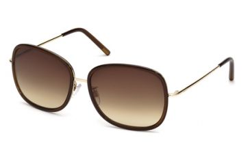 Image of Tod's TO0047 Sunglasses - Shiny Dark Brown Frame Color, Gradient Brown Lens Color