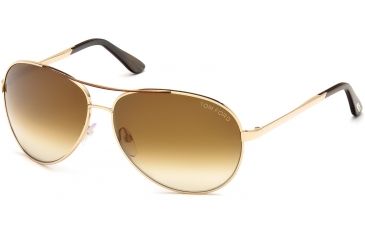 Image of Tom Ford FT0035 Sunglasses - Gold Frame Color, Gold Lens Color