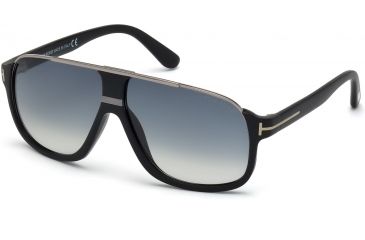 Image of Tom Ford FT0335 Sunglasses - Matte Black Frame Color, Gradient Blue Lens Color
