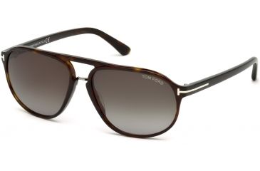 Image of Tom Ford FT0447 Sunglasses - Dark Havana Frame Color, Gradient Smoke Lens Color