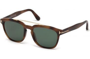 Image of Tom Ford FT0516 Sunglasses - Blonde Havana Frame Color, Green Lens Color