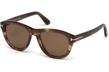 Image of Tom Ford FT0520 Sunglasses - Dark Brown Frame Color, Brown Polarized Lens Color