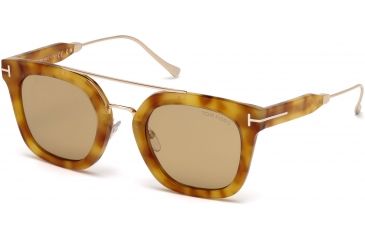 Image of Tom Ford FT0541 Sunglasses - Blonde Havana Frame Color, Brown Lens Color