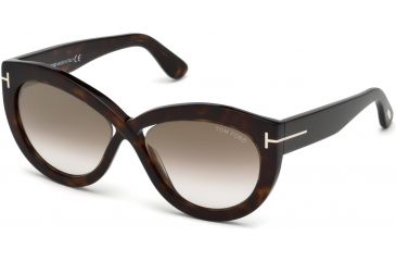 Image of Tom Ford FT0577 Sunglasses - Dark Havana Frame Color, Brown Mirror Lens Color